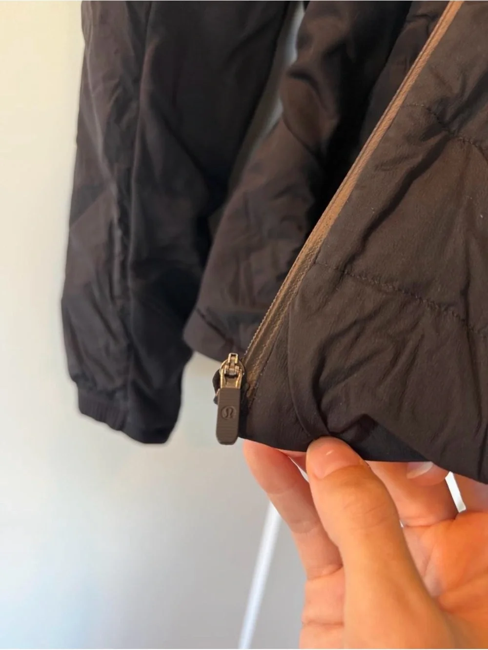 Lululemon Down For It All Black Hooded Athletic Jacket Size S